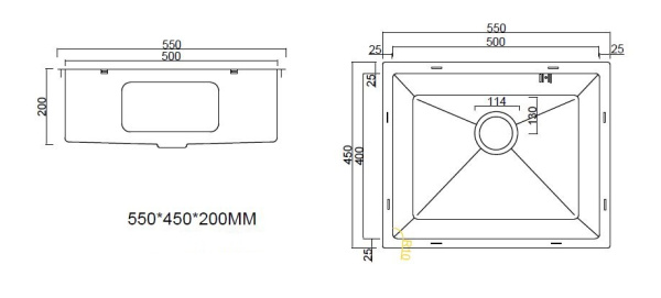Кухонная мойка Arfeka Eco AR Satin Decor 55х45