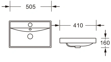 Умывальник Milleau Miel 50 MU7028H-GW