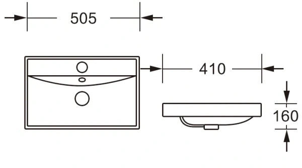 Умывальник Milleau Miel 50 MU7028H-GW