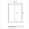 Душевая дверь Triton Слайд 120х185