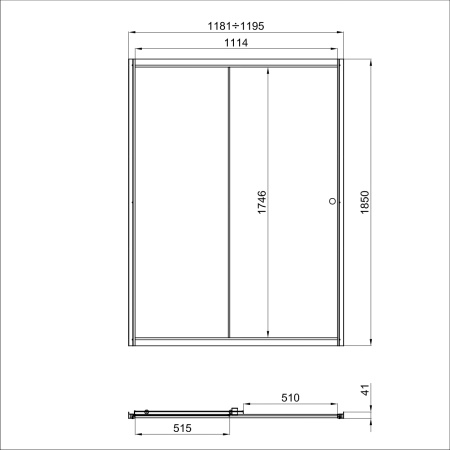 Душевая дверь Triton Слайд 120х185