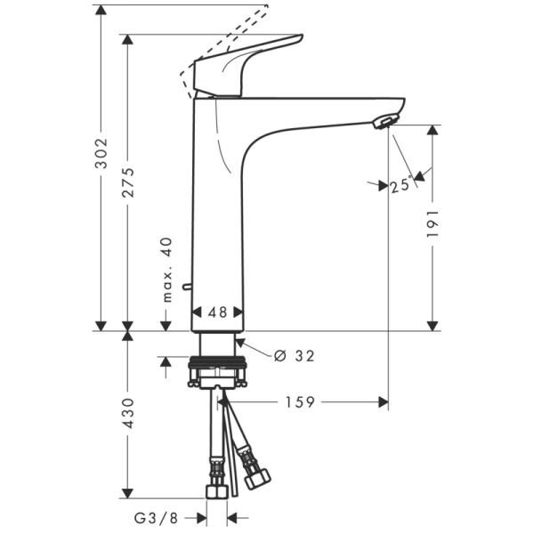 Смеситель Hansgrohe Focus 190 31658000