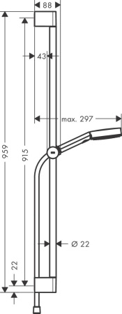 Душевой гарнитур Hansgrohe Pulsify Relaxation 105 3jet 24170700