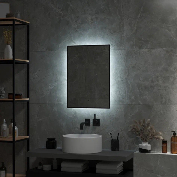 Зеркало Continent Amer Black LED 50/60 с бесконтактным сенсором 50х70