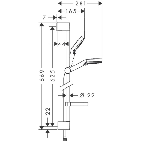 Душевой гарнитур Hansgrohe Crometta 2jet Vario 26553400