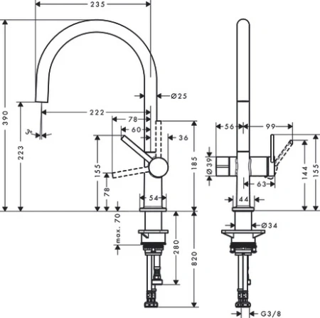 Смеситель Hansgrohe Talis 72805800
