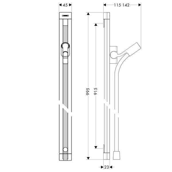 Душевая штанга Hansgrohe Raindance 27636000
