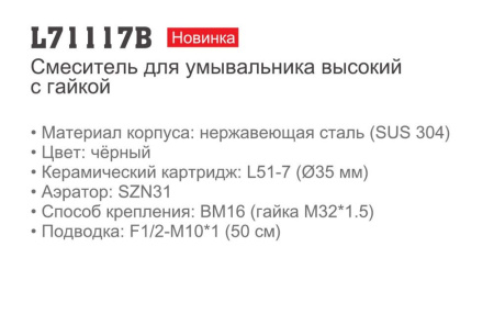Смеситель Ledeme L71117B