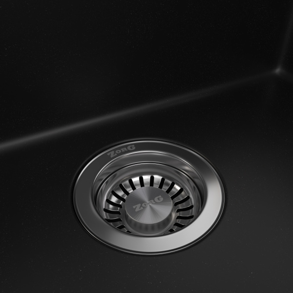 ухонная мойка Zorg Rock 45х50 Premium Black metallic