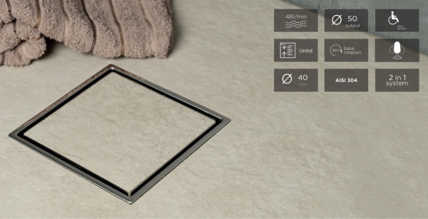 Точечный трап 2в1 Pestan Confluo Standart Vertical Plate 15х15 13704227 Точечный трап 2в1 Pestan Confluo Standart Vertical Plate 15х15 13704227