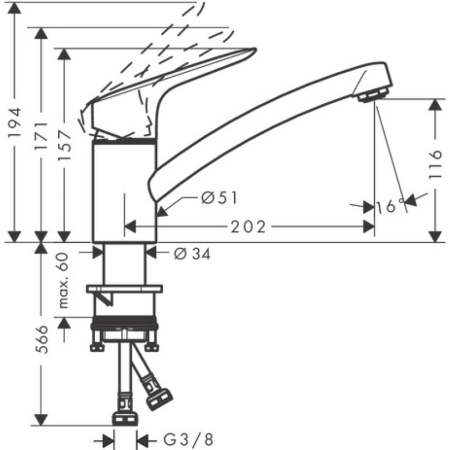 Смеситель Hansgrohe Logis 71837000