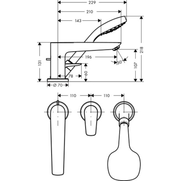 Смеситель Hansgrohe Talis 71730000