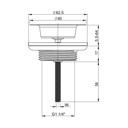 Универсальный выпуск для раковины Wellsee Drainage System 182145000