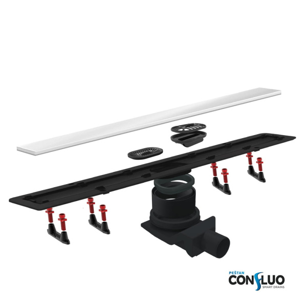 Душевой лоток Pestan Confluo Frameless Line White Glass 30