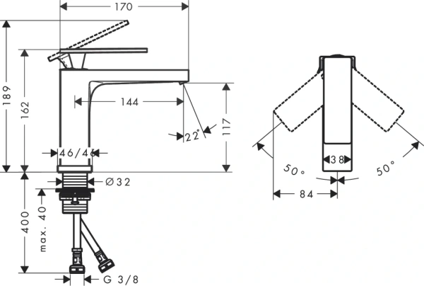 Смеситель Hansgrohe Tecturis 73011000