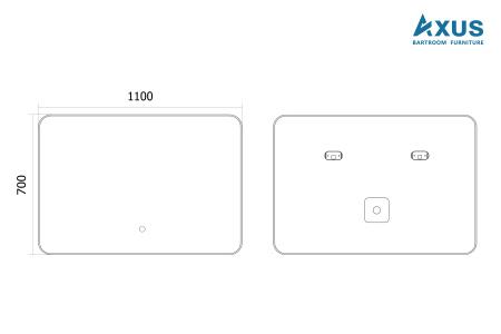 Зеркало Axus Tobo Eco 110х70