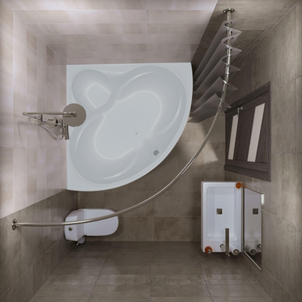 Карниз Triton Сабина полукруглый 160х160 см