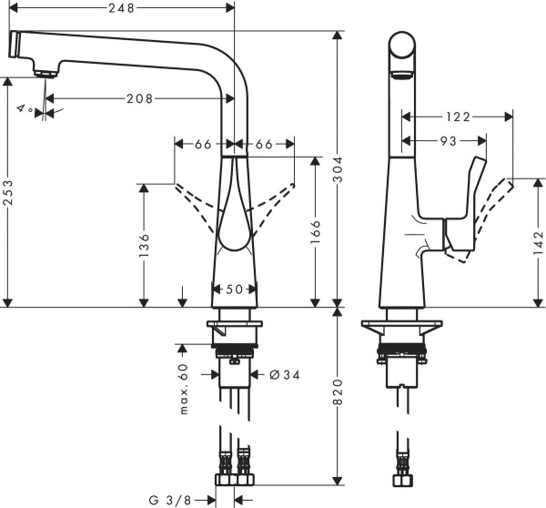 Смеситель Hansgrohe Metris Select M71 1jet 14847000