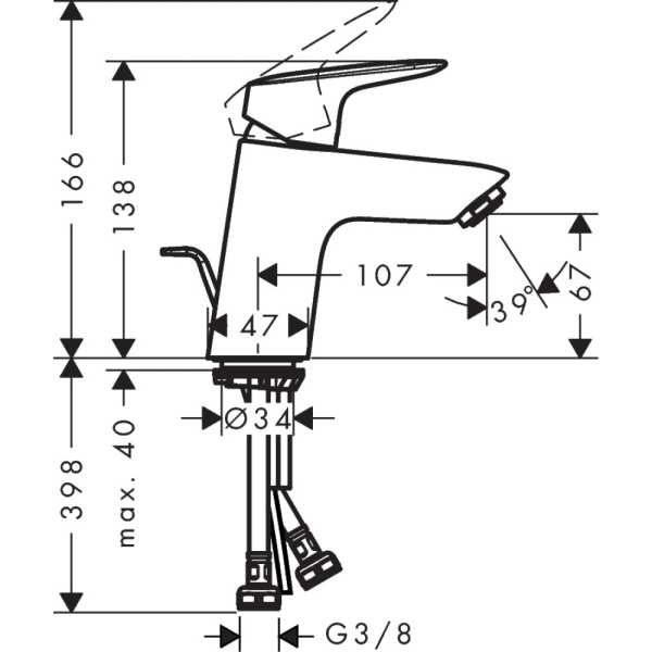 Смеситель Hansgrohe Logis 71076000