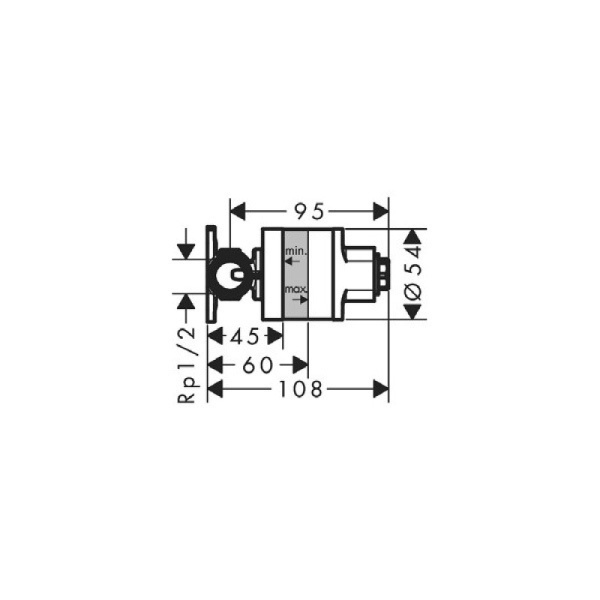 Встраиваемая часть гигиенического душа Hansgrohe 29235180