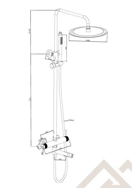 Душевая система Milleau Tissage ML5219KDM-GB