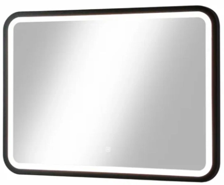 Зеркало Continent Enjoy Black LED 80 80х60