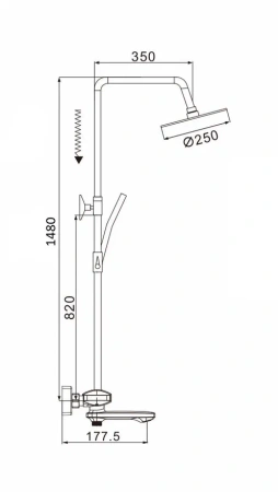 Душевая система термостатическая Rose R3996