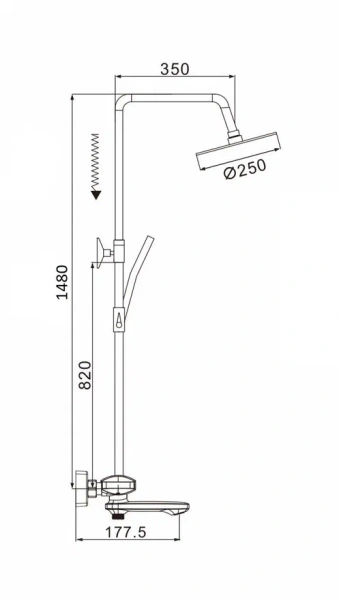 Душевая система термостатическая Rose R3996