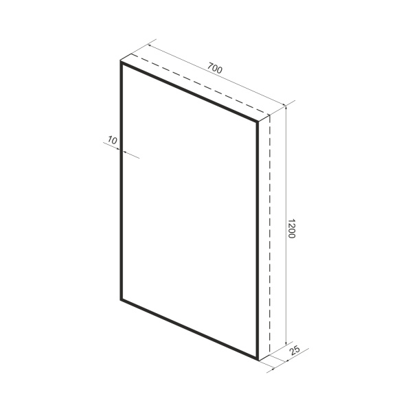 Зеркало Wellsee 7 Rays' Spectrum с фоновой LED-подсветкой 70х120