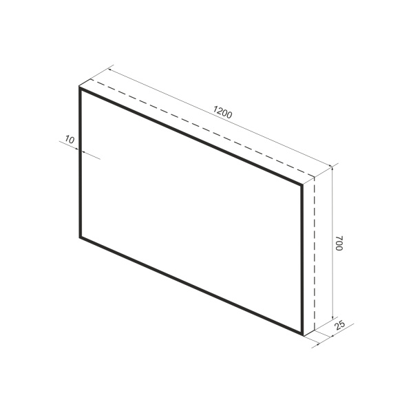 Зеркало Wellsee 7 Rays' Spectrum с фоновой LED-подсветкой 120x70