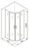 Душевой уголок Roxen Doha 90x90 распашной