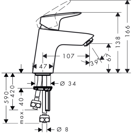 Смеситель Hansgrohe Logis 71074000