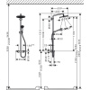 Душевая система термостатическая Hansgrohe Croma S Showerpipe 1jet 26790000