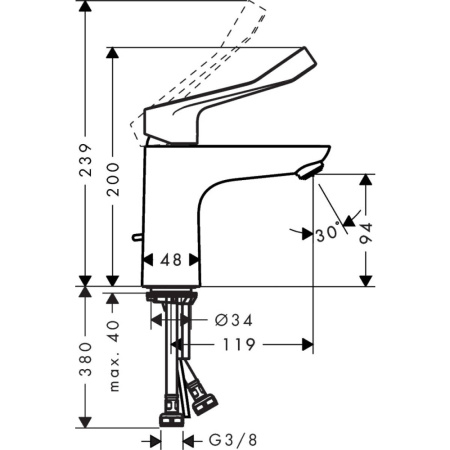 Смеситель Hansgrohe Focus 100 31911000