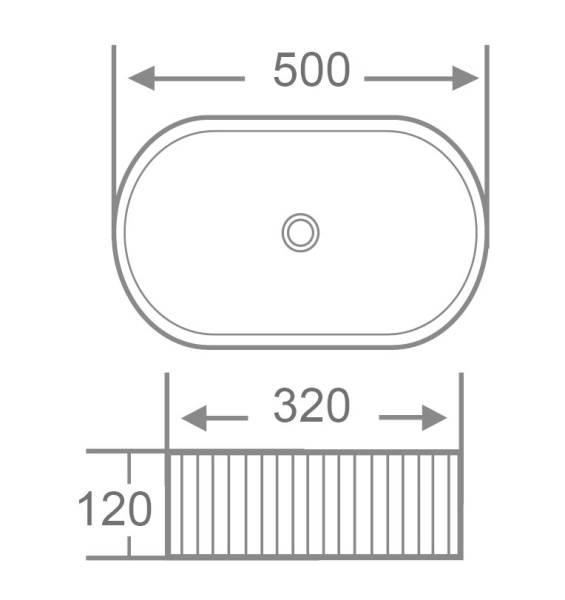 Умывальник Roxen Royal Oval M 570170-M