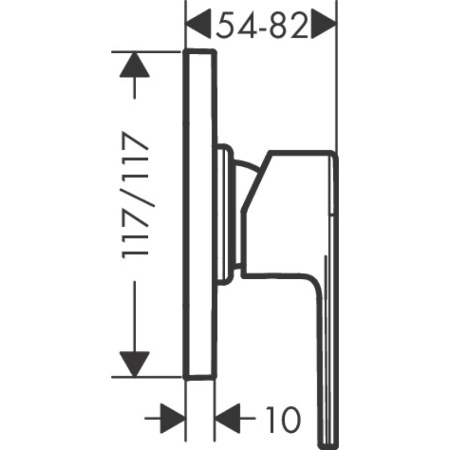Смеситель встраиваемый Hansgrohe Vernis Shape 71658000