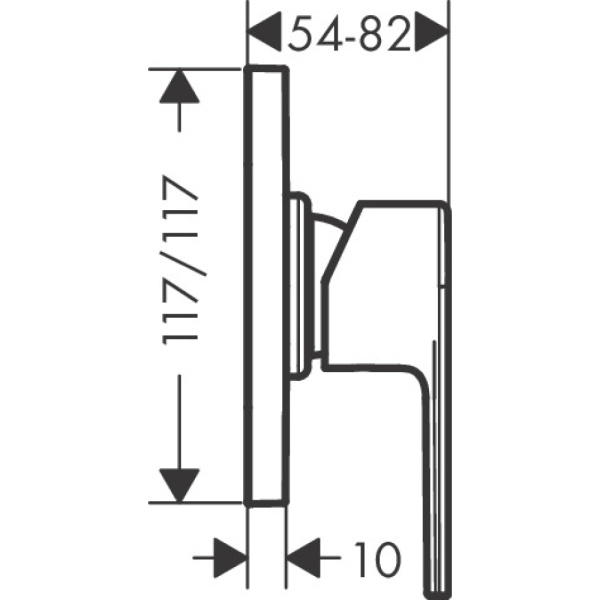 Смеситель встраиваемый Hansgrohe Vernis Shape 71658670