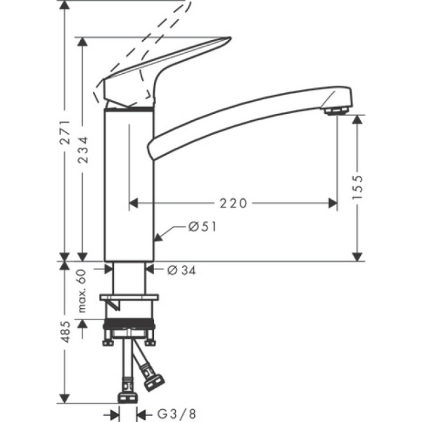 Смеситель Hansgrohe Logis 71860000