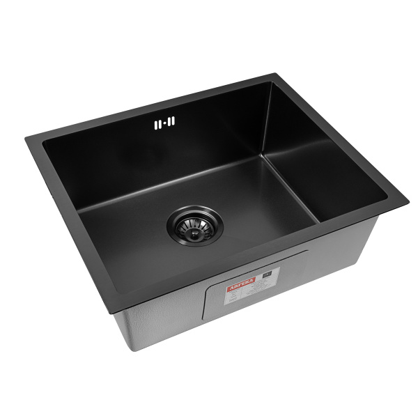 Кухонная мойка Arfeka Eco AR Black PVD Nano Decor Volcanic Rock 55х45