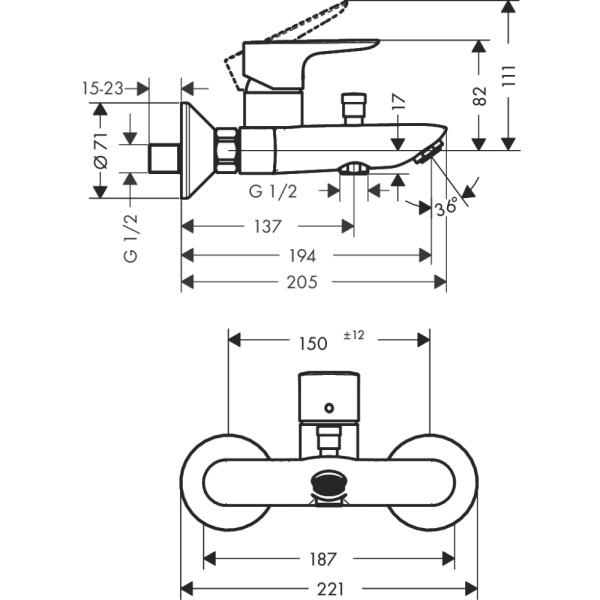 Смеситель Hansgrohe Talis 71740000