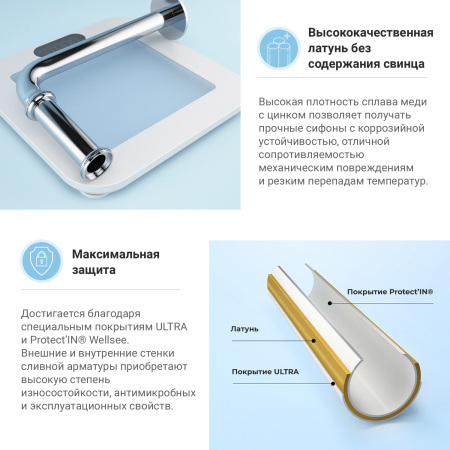 Сифон для раковины Wellsee Drainage System 182101000