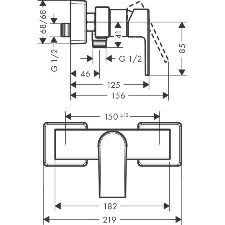 Смеситель Hansgrohe Vernis Shape 71650670