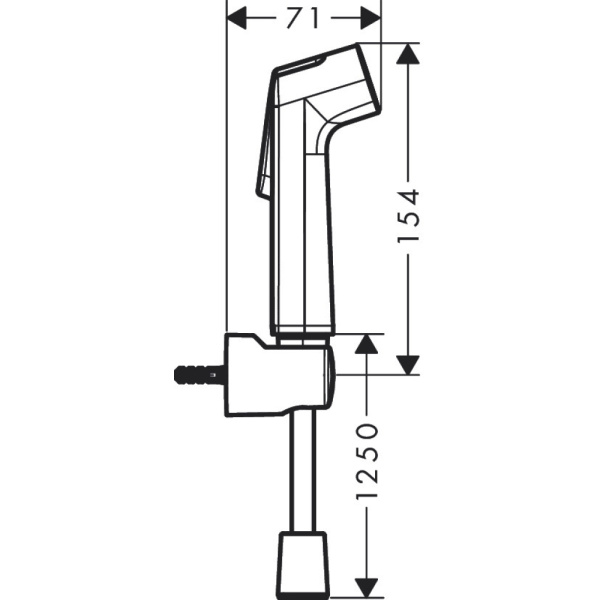 Гигиенический душ Hansgrohe Bidette 1jet S EcoSmart+ 29234000