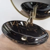 Умывальник Rea Pamela Black Marble Shiny U5067