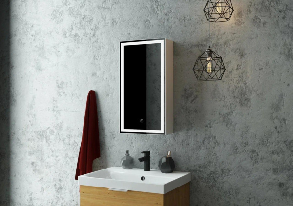 Шкаф зеркальный Continent Allure с подсветкой LED 35х65 левый
