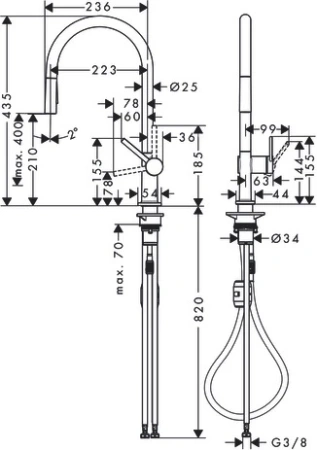 Смеситель Hansgrohe Talis 72800800