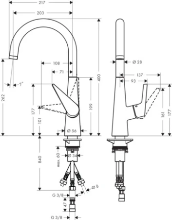 Смеситель Hansgrohe Talis 72812000