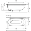 Прямоугольная ванна Ideal Standard i.life 150х70 см