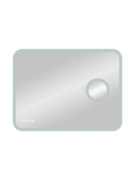 Зеркало Continent Bliss LED с увеличительным зеркалом и часами 120х80