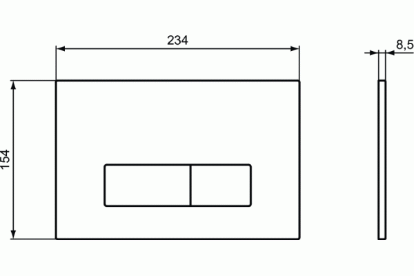 Комплект инсталляции для подвесного унитаза Ideal Standard R020467 с клавишей смыва R0121AA